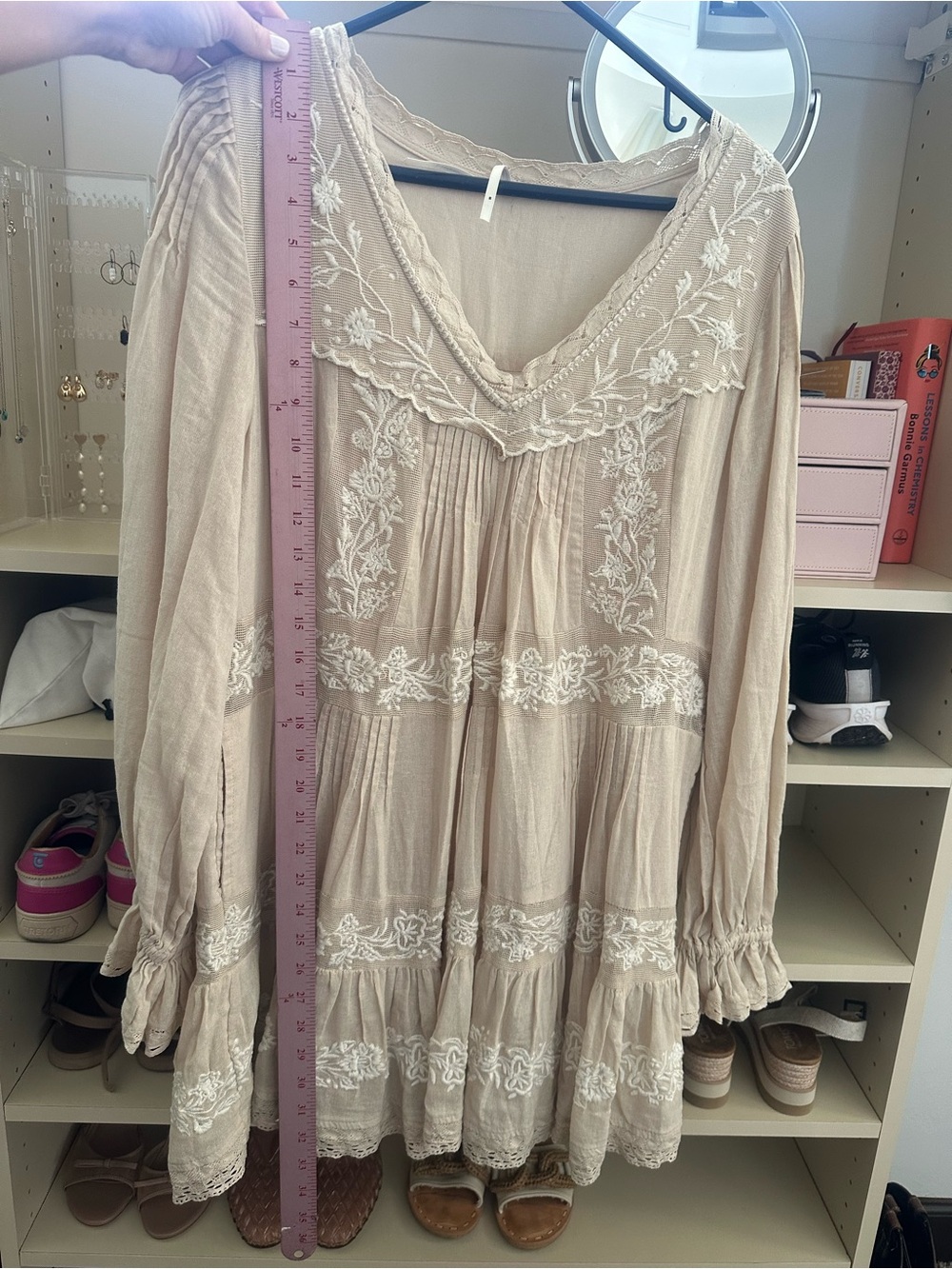 Anthropologie Flowy Embroidered Dress - Picture 11 of 12